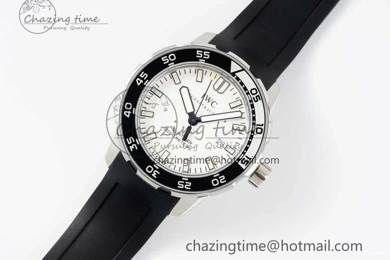 MIROTIME 0228 Premium Aquatimer Automatic SS RSF 1:1 Best Edition White Black Dial on Black Rubber Strap A 7067